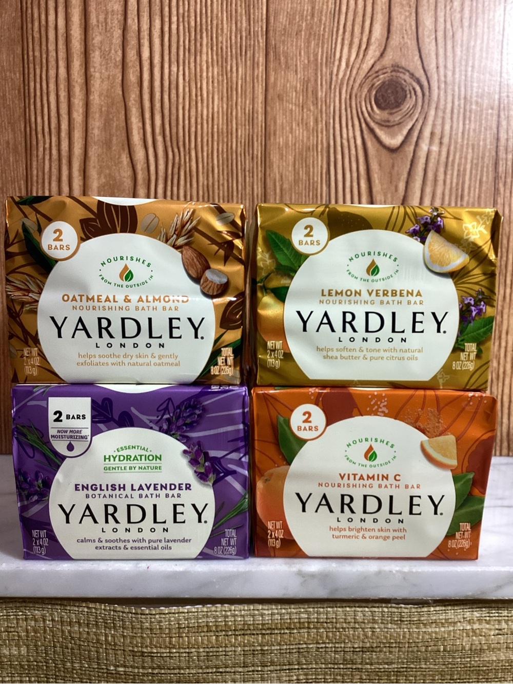 Yardley Vitamin Nourishing Bath Bars 4 packs of 2
